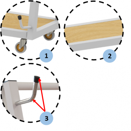 Râtelier mobile pour 8 poteaux de volley