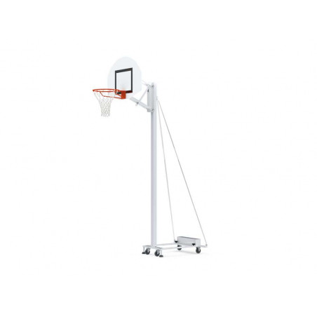 Panier de basket scolaire mobile sur 4 roues