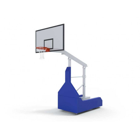 Panier de compétition de basket intérieur mobile et pliable, déport 1,2m