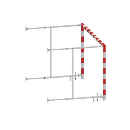 Pack 2 buts de handball monoblocs rabattables (prof. 2,1m), cat. Premium