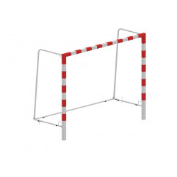 Buts de handball monobloc compétition à sceller en acier galvanisé, arrière 50x50 (x2)