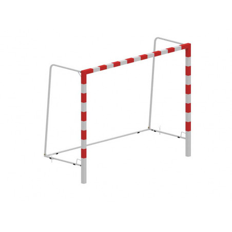 Buts de handball monobloc compétition mobile en acier galvanisé, arrière 50x50