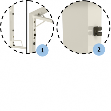 Pack 2 buts de handball scolaires à sceller 3x2m, cat. Standard